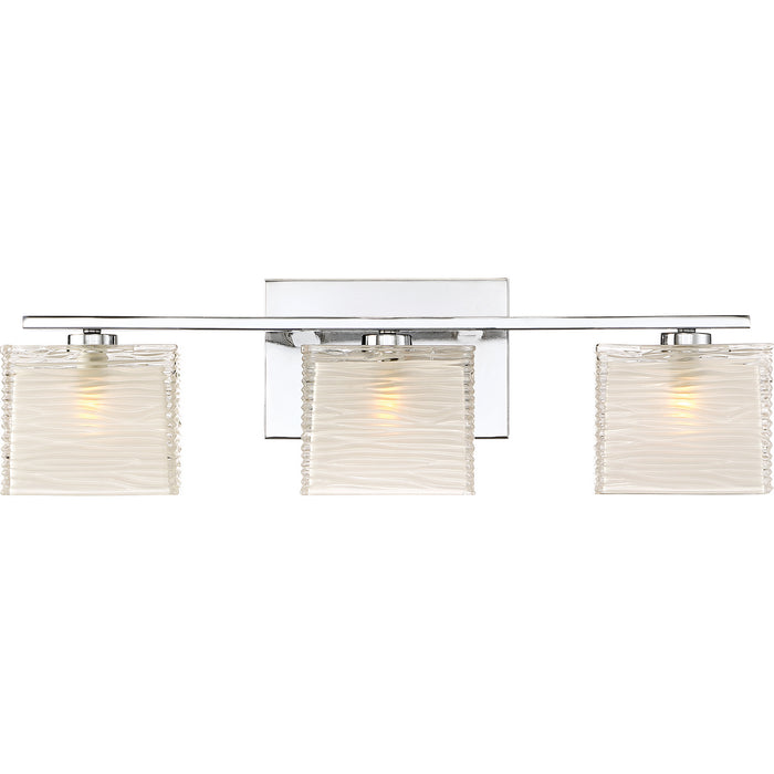 Quoizel WCP8603C Three Light Bath Fixture, Polished Chrome