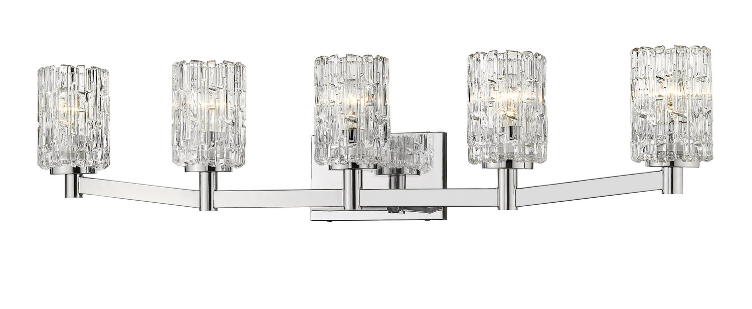 Z-Lite 1931-5V-CH Five Light Vanity, Chrome