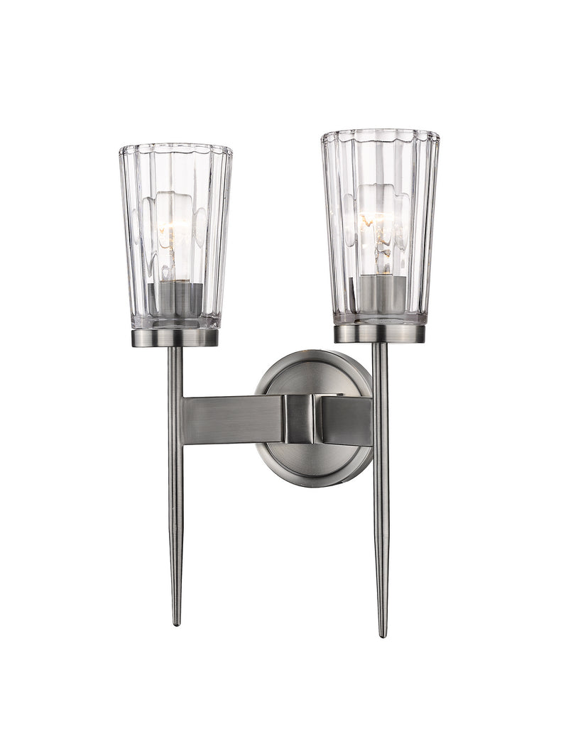 Z-Lite 1932-2S-AN Two Light Wall Sconce, Antique Nickel