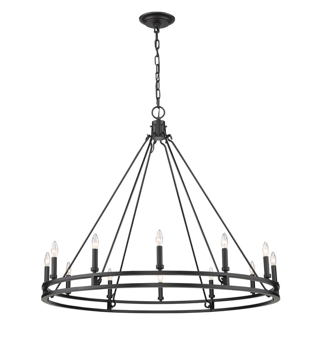 Z-Lite 4005-12MB 12 Light Chandelier, Matte Black