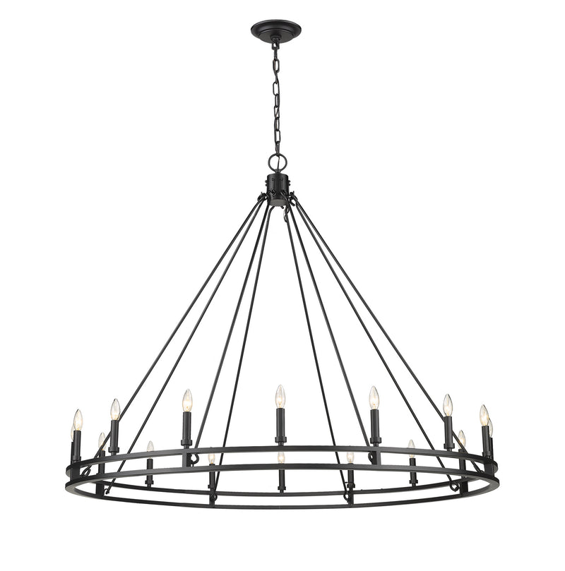 Z-Lite 4005-16MB 16 Light Chandelier, Matte Black
