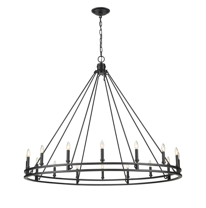 Z-Lite 4005-16MB 16 Light Chandelier, Matte Black