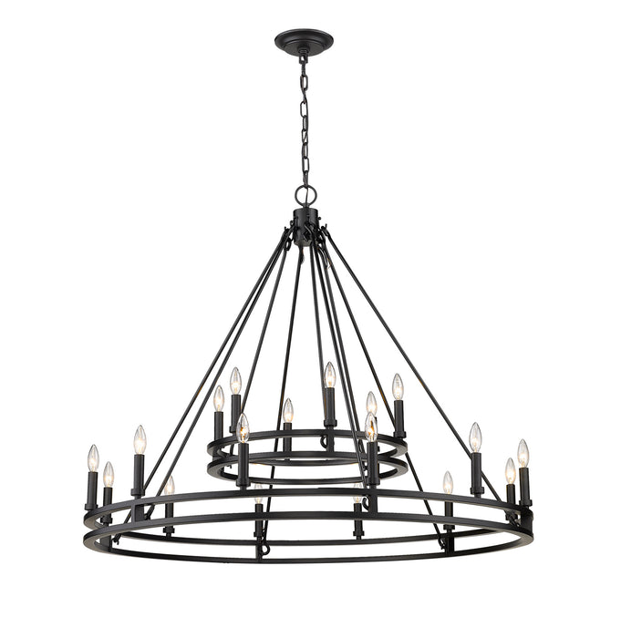 Z-Lite 4005-18MB 18 Light Chandelier, Matte Black
