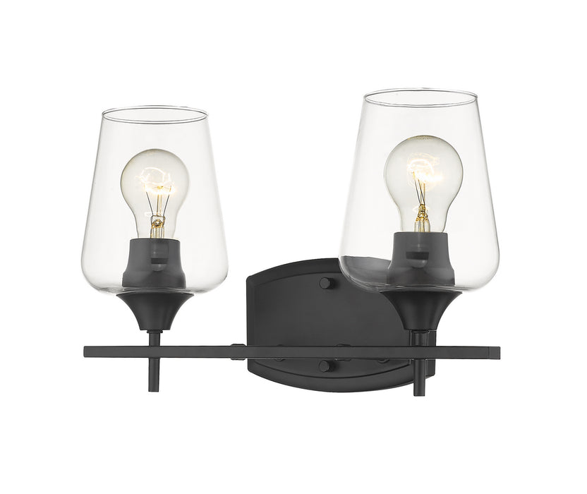 Z-Lite 473-2V-MB Two Light Vanity, Matte Black