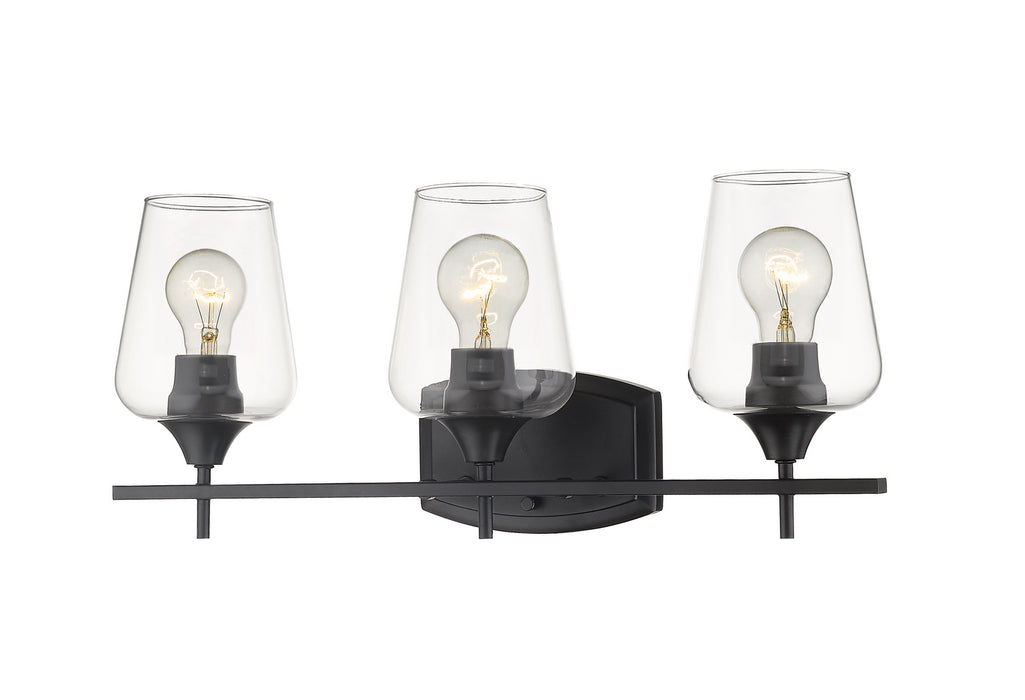 Z-Lite 473-3V-MB Three Light Vanity, Matte Black