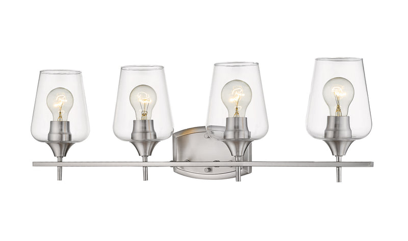 Z-Lite 473-4V-BN Four Light Vanity, Brushed Nickel