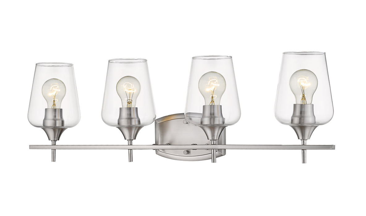 Z-Lite 473-4V-BN Four Light Vanity, Brushed Nickel