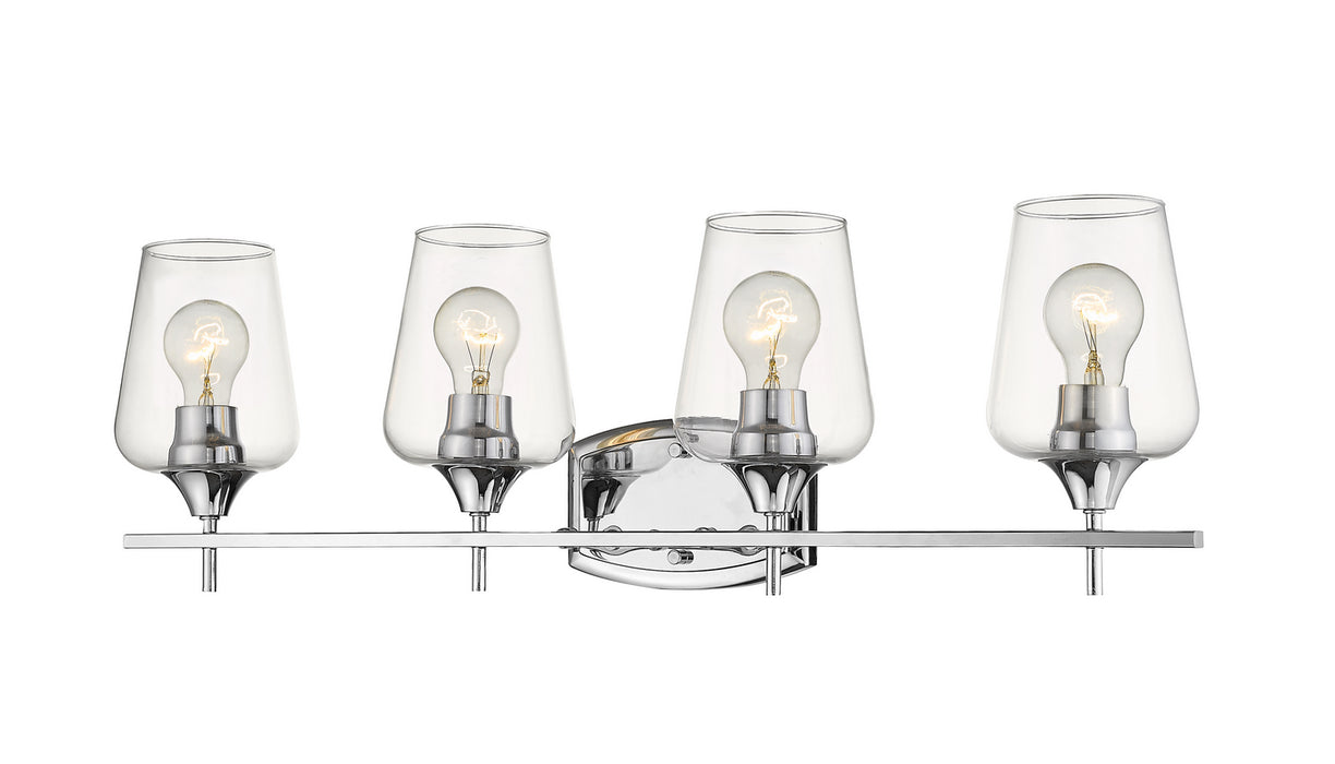 Z-Lite 473-4V-CH Four Light Vanity, Chrome