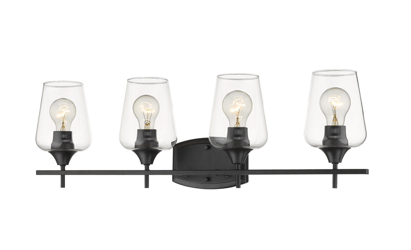 Z-Lite 473-4V-MB Four Light Vanity, Matte Black