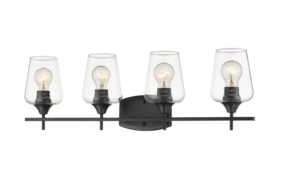 Z-Lite 473-4V-MB Four Light Vanity, Matte Black