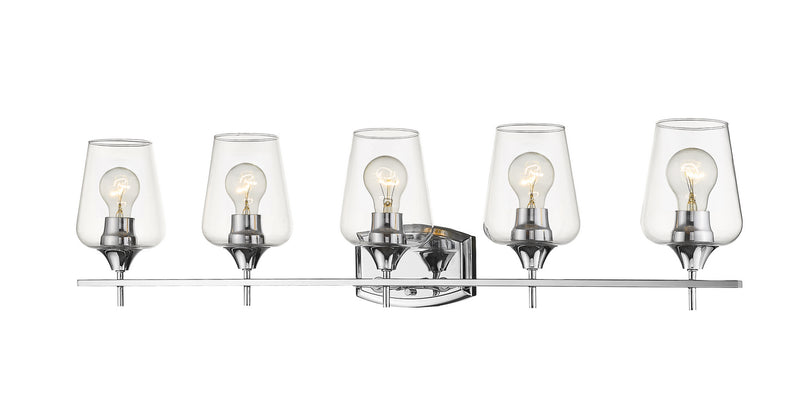Z-Lite 473-5V-CH Five Light Vanity, Chrome