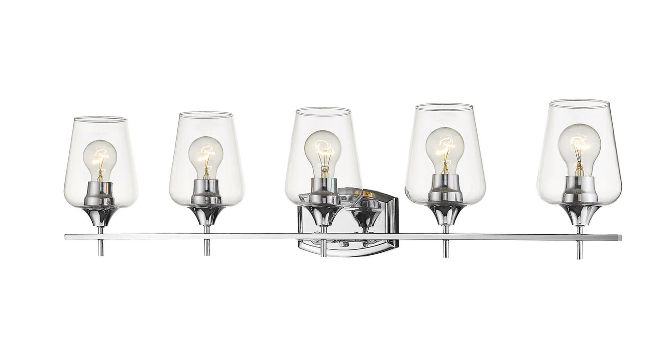Z-Lite 473-5V-CH Five Light Vanity, Chrome