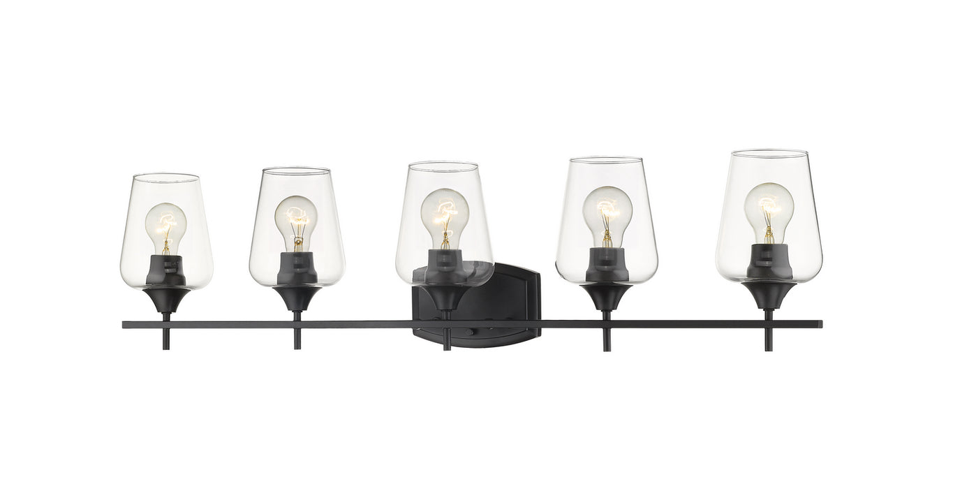 Z-Lite 473-5V-MB Five Light Vanity, Matte Black