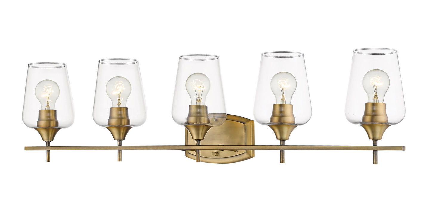 Z-Lite 473-5V-OBR Five Light Vanity, Olde Brass