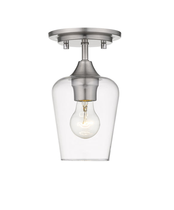 Z-Lite 473F1-BN One Light Flush Mount, Brushed Nickel