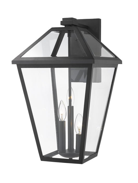 Z-Lite 579B-BK Three Light Outdoor Wall Light, Black