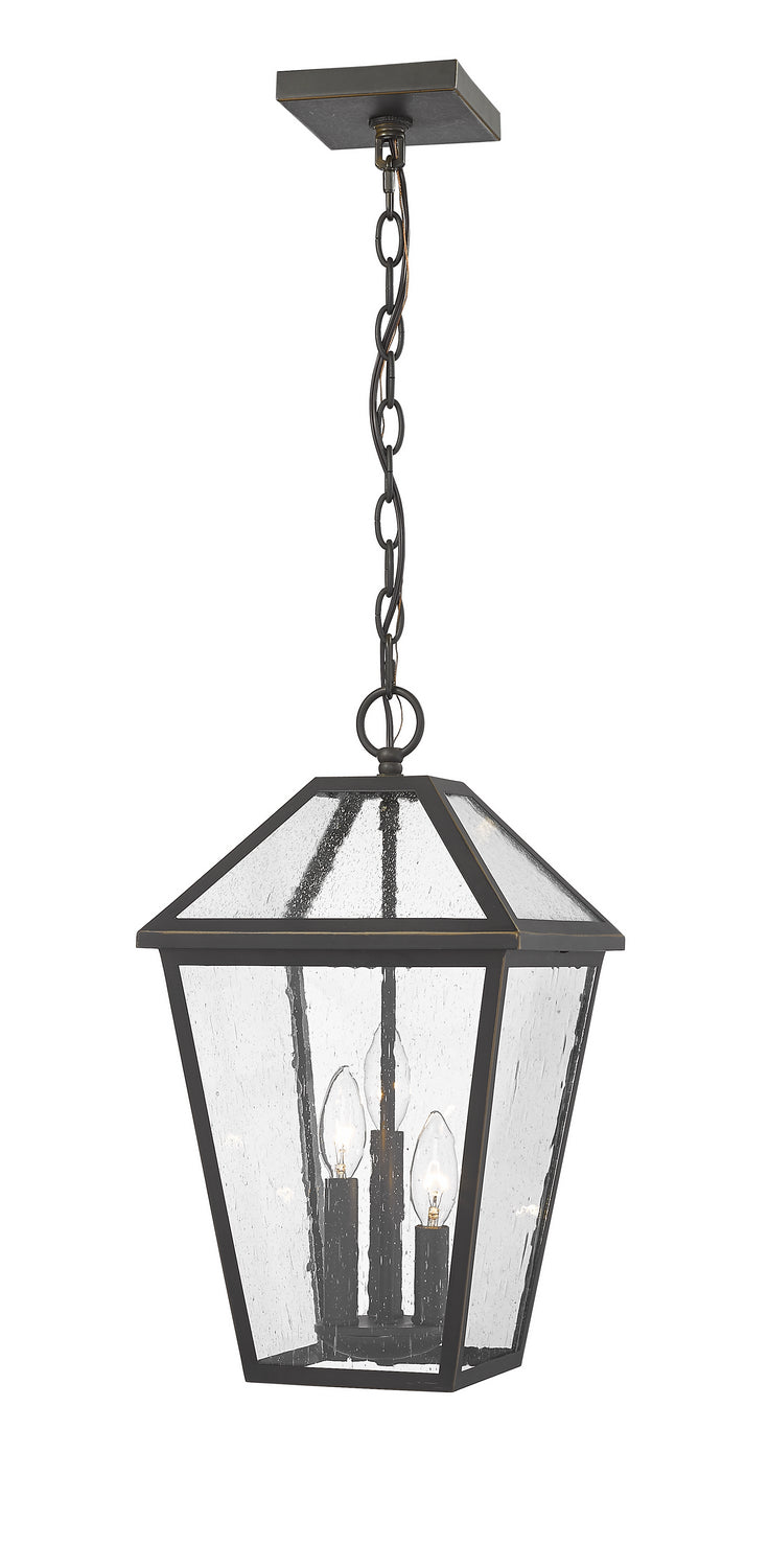 Z-Lite 579CHB-ORB Three Light Outdoor Chain Mount Ceiling Fixture, Oil Rubbed Bronze