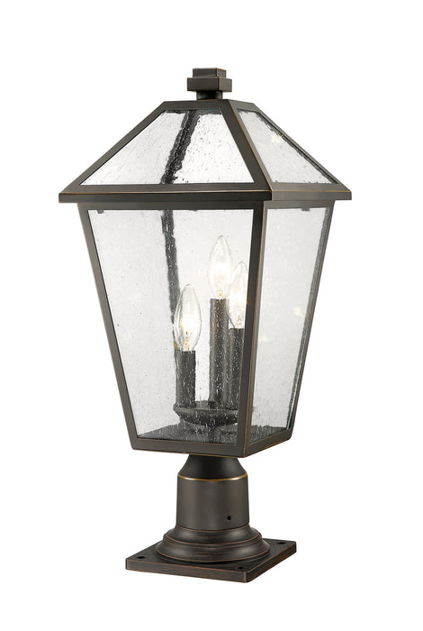 Z-Lite 579PHBR-533PM-ORB Three Light Outdoor Pier Mounted Fixture, Oil Rubbed Bronze