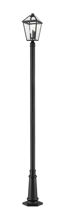 Z-Lite 579PHBR-557P-BK Three Light Outdoor Post Mount, Black