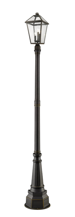 Z-Lite 579PHBR-564P-ORB Three Light Outdoor Post Mounted Fixture, Oil Rubbed Bronze
