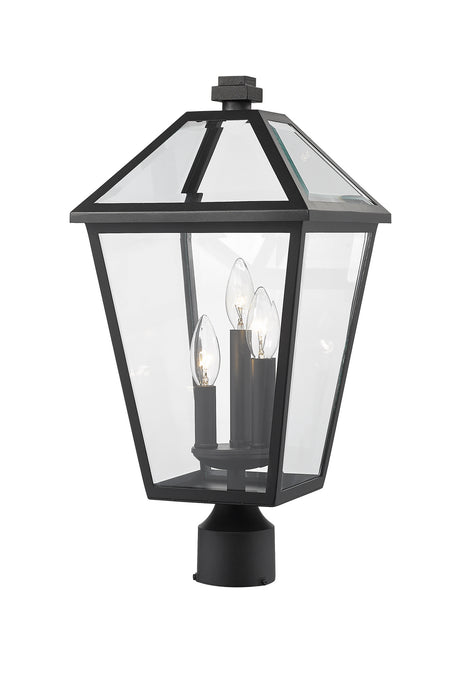 Z-Lite 579PHBR-BK Three Light Outdoor Post Mount Fixture, Black