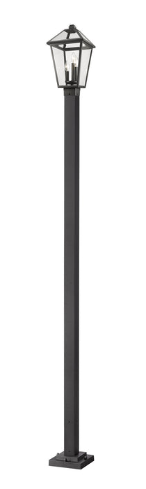 Z-Lite 579PHBS-536P-BK Three Light Outdoor Post Mounted Fixture, Black