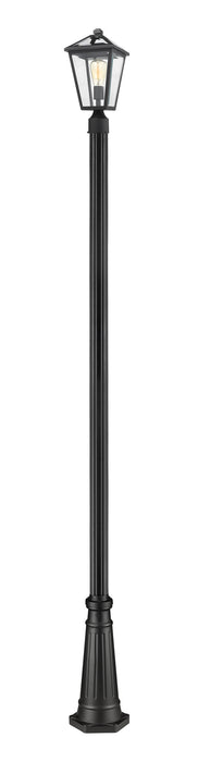 Z-Lite 579PHMR-519P-BK One Light Outdoor Post Mounted Fixture, Black