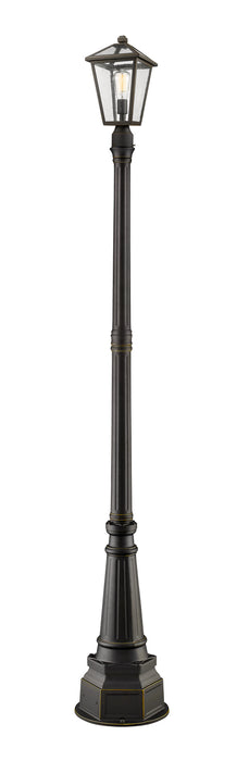 Z-Lite 579PHMR-564P-ORB One Light Outdoor Post Mounted Fixture, Oil Rubbed Bronze