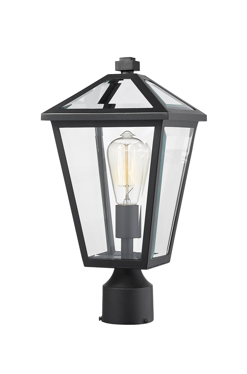 Z-Lite 579PHMR-BK One Light Outdoor Post Mount Fixture, Black