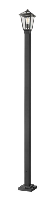Z-Lite 579PHMS-536P-BK One Light Outdoor Post Mounted Fixture, Black