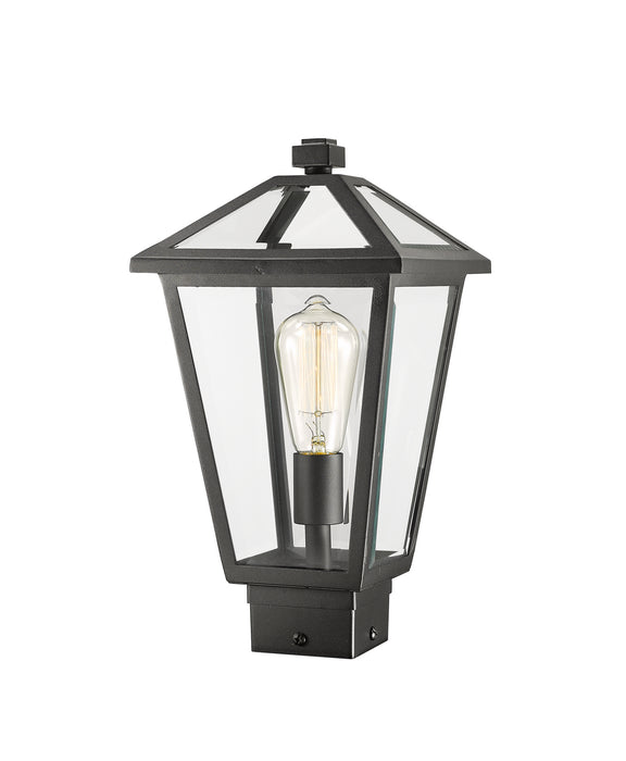 Z-Lite 579PHMS-BK One Light Outdoor Post Mount Fixture, Black