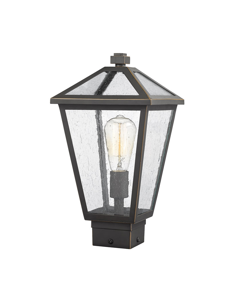 Z-Lite 579PHMS-ORB One Light Outdoor Post Mount Fixture, Oil Rubbed Bronze