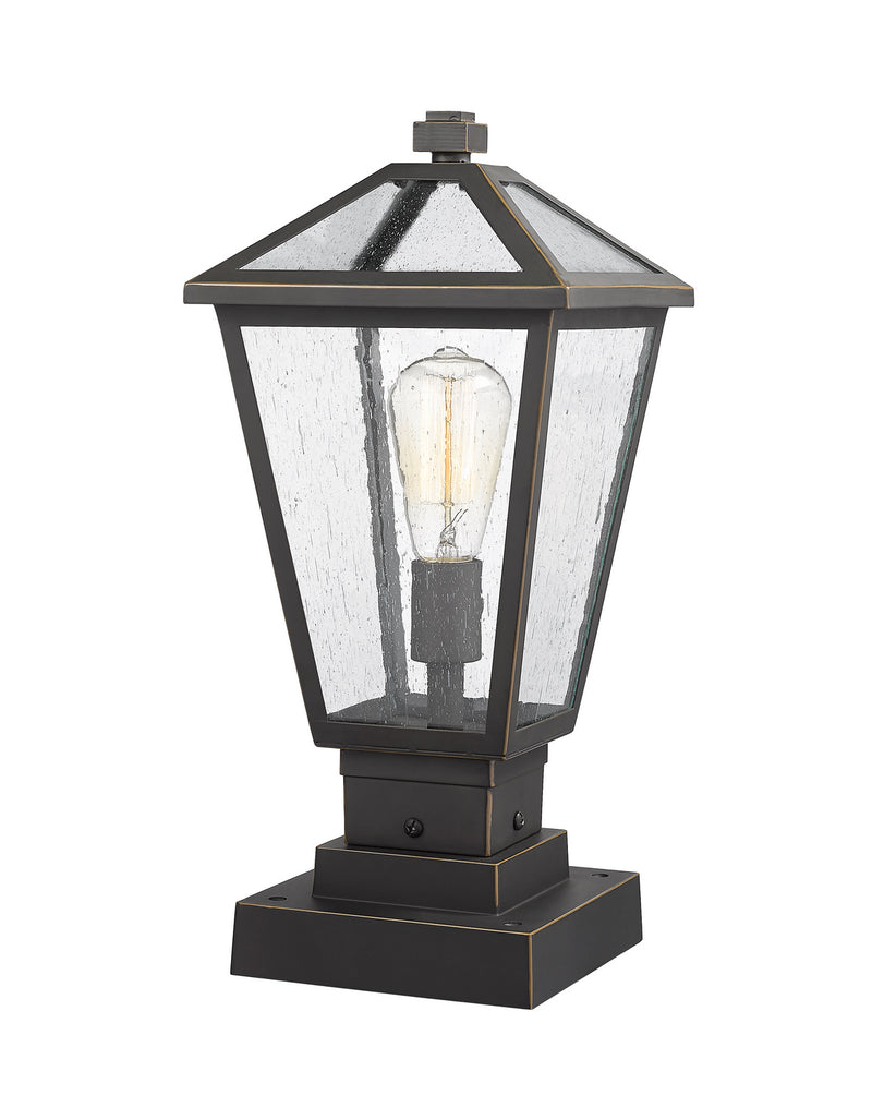 Z-Lite 579PHMS-SQPM-ORB One Light Outdoor Pier Mounted Fixture, Oil Rubbed Bronze