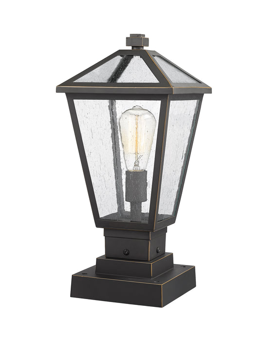 Z-Lite 579PHMS-SQPM-ORB One Light Outdoor Pier Mounted Fixture, Oil Rubbed Bronze