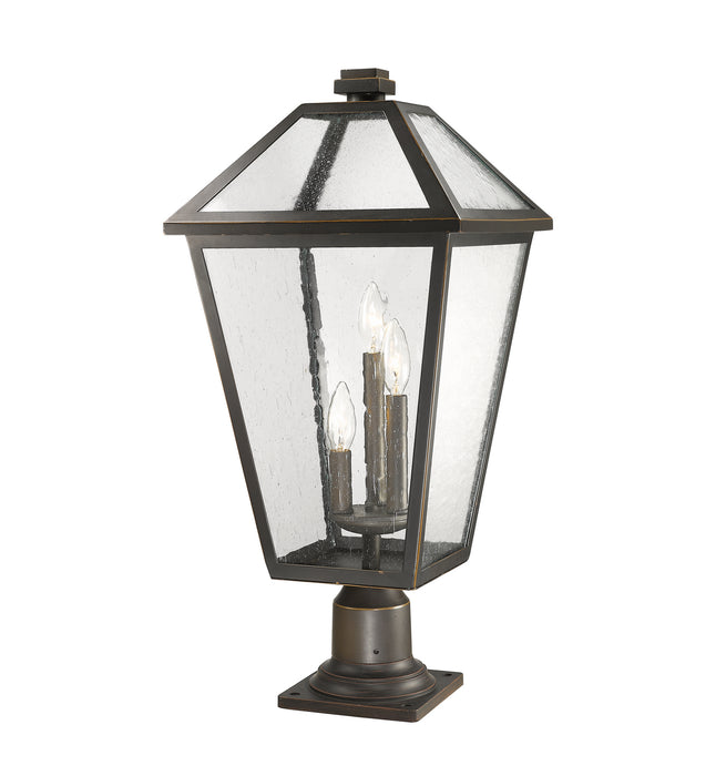 Z-Lite 579PHXLR-533PM-ORB Three Light Outdoor Pier Mounted Fixture, Oil Rubbed Bronze