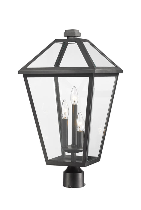 Z-Lite 579PHXLR-BK Three Light Outdoor Post Mount Fixture, Black