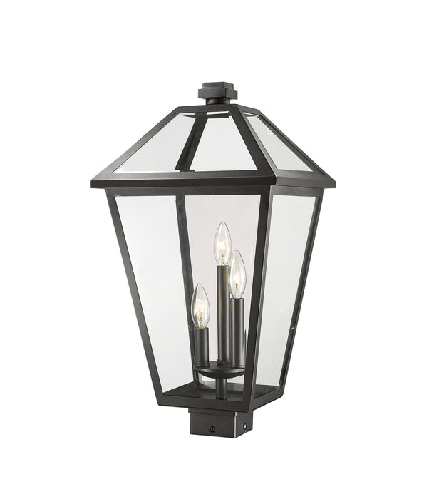 Z-Lite 579PHXLS-BK Three Light Outdoor Post Mount Fixture, Black