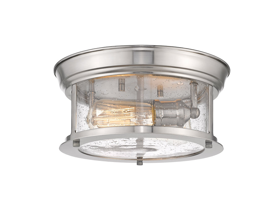 Z-Lite 727F10-BN Two Light Flush Mount, Brushed Nickel