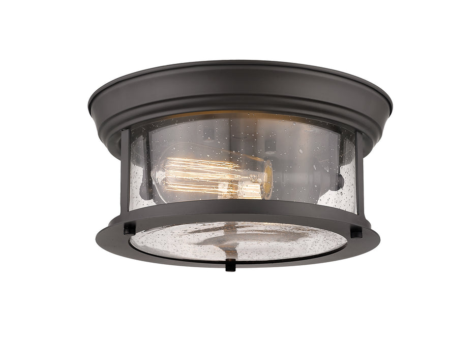 Z-Lite 727F10-BRZ Two Light Flush Mount, Bronze