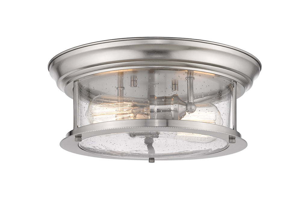 Z-Lite 727F13-BN Two Light Flush Mount, Brushed Nickel