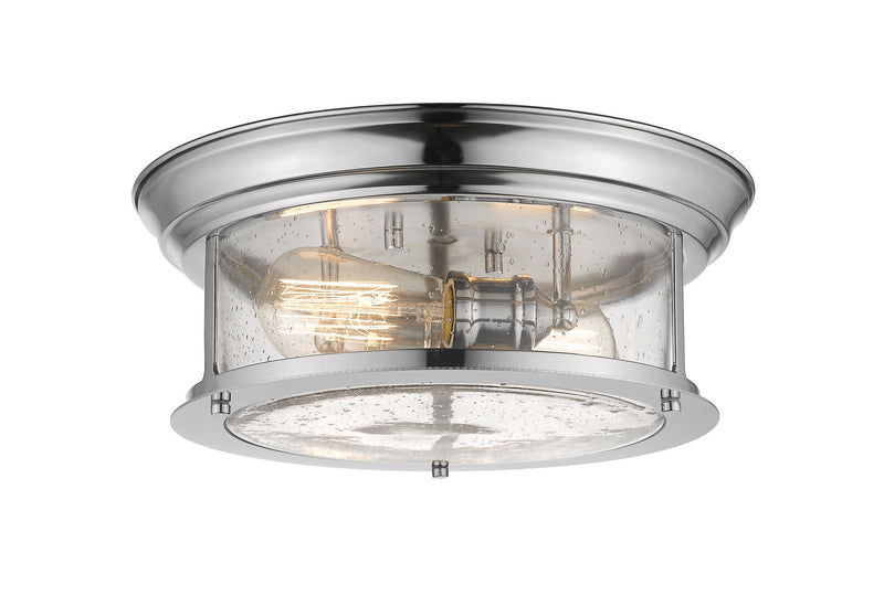 Z-Lite 727F13-CH Two Light Flush Mount, Chrome