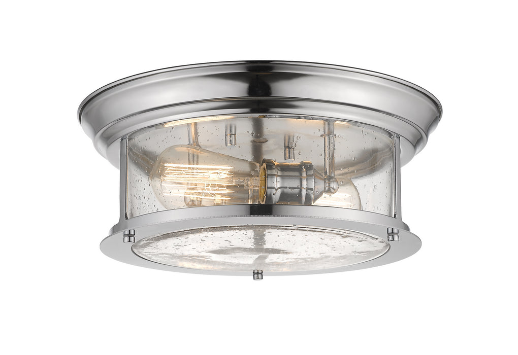 Z-Lite 727F13-CH Two Light Flush Mount, Chrome