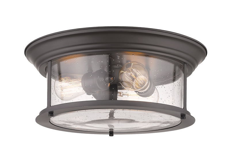 Z-Lite 727F16-BRZ Three Light Flush Mount, Bronze