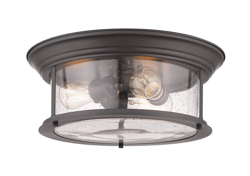 Z-Lite 727F16-BRZ Three Light Flush Mount, Bronze