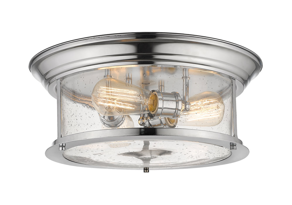 Z-Lite 727F16-CH Three Light Flush Mount, Chrome