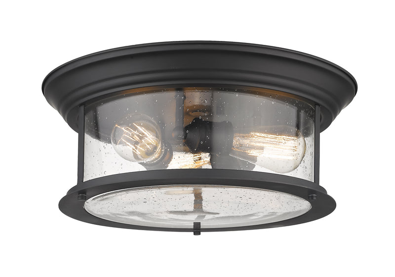 Z-Lite 727F16-MB Three Light Flush Mount, Matte Black