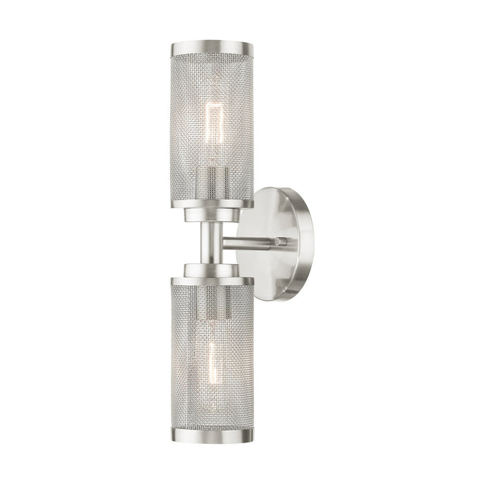 Livex Lighting 14122-91 Two Light Wall Sconce, Brushed Nickel