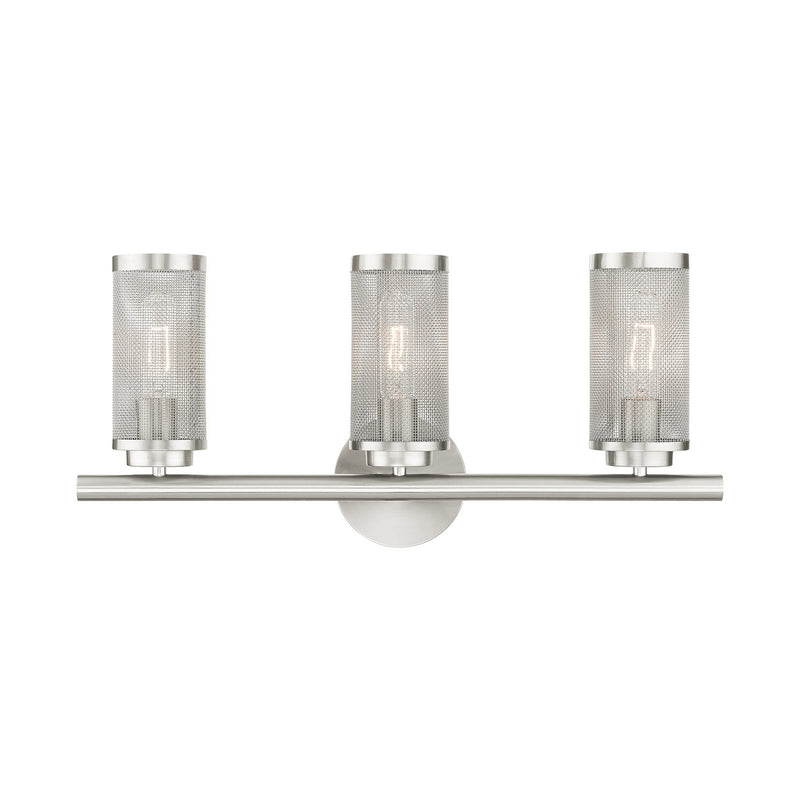 Livex Lighting 14123-91 Three Light Vanity, Brushed Nickel