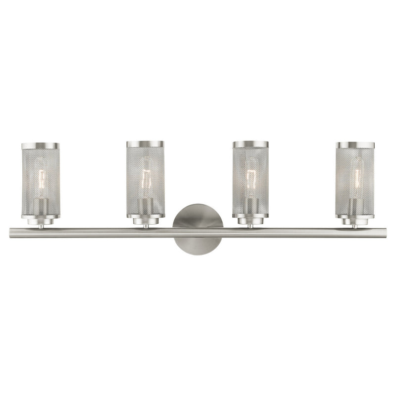 Livex Lighting 14124-91 Four Light Vanity, Brushed Nickel