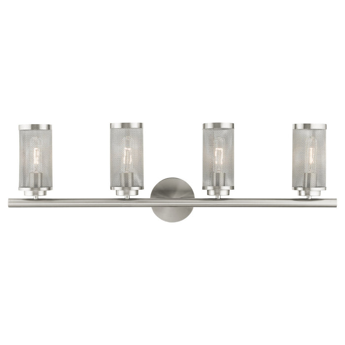 Livex Lighting 14124-91 Four Light Vanity, Brushed Nickel